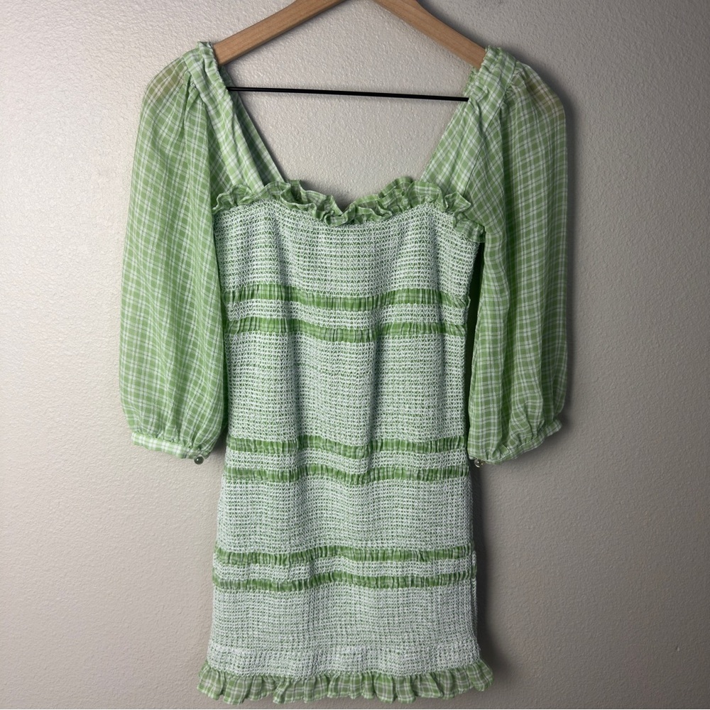 Capulet Revolve Brand Siobhan Plaid Smocked Mini Dress